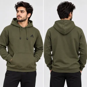 Home olive green hoodie (3)